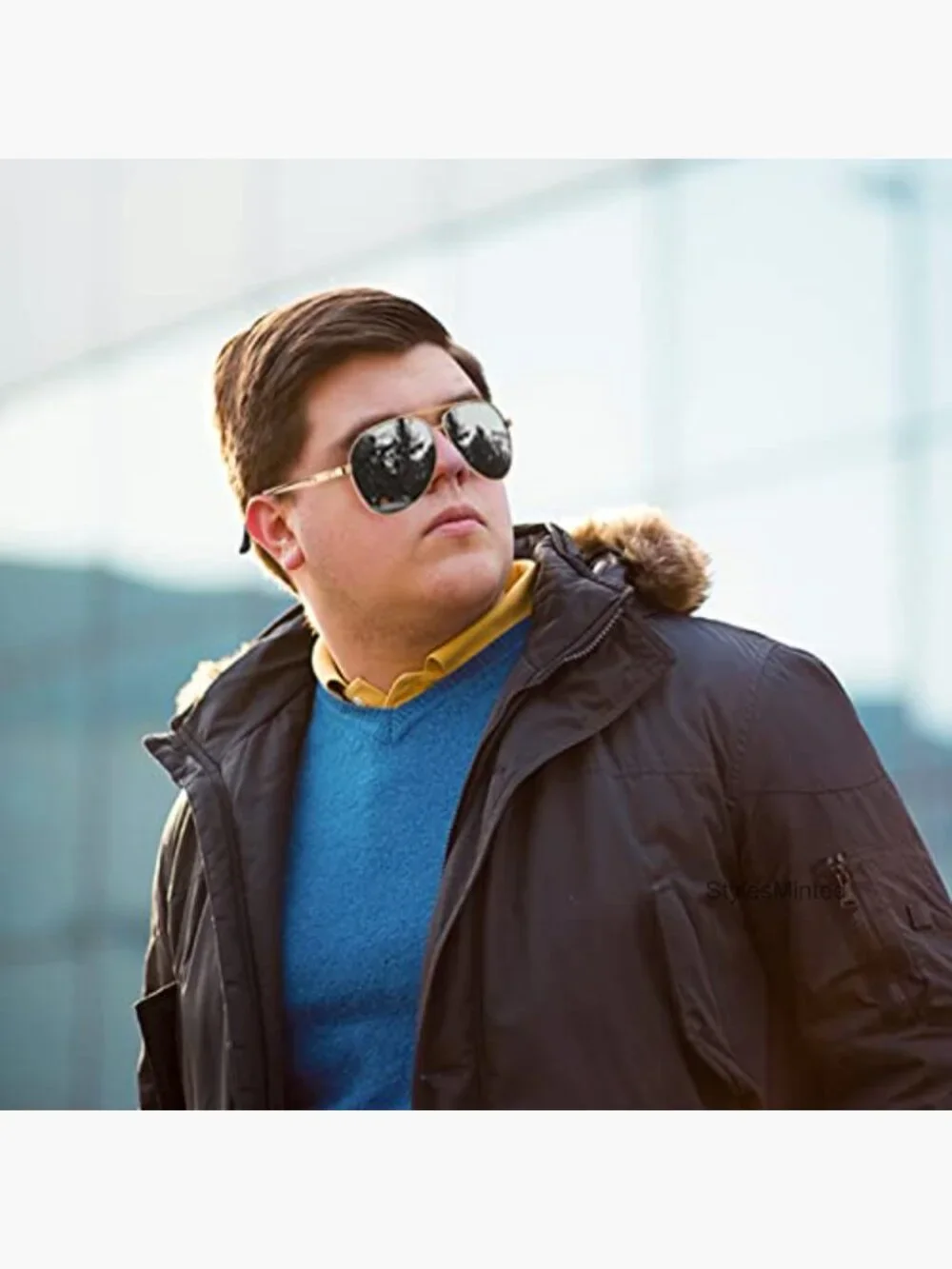 Extra Large Polarized Aviator Sunglasses for Big Heads Men Pilot Glasses